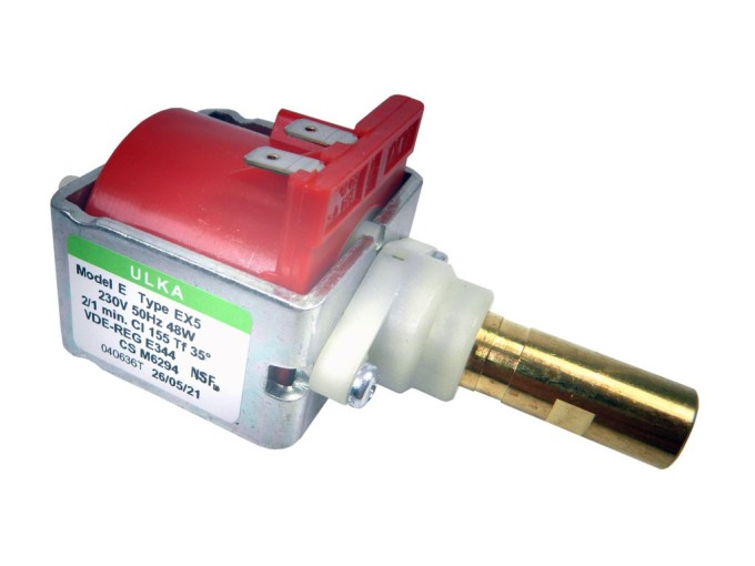 Vibračné čerpadlo ULKA EX5 48W 230V 15 bar pre kávovary a parné vyvíjače