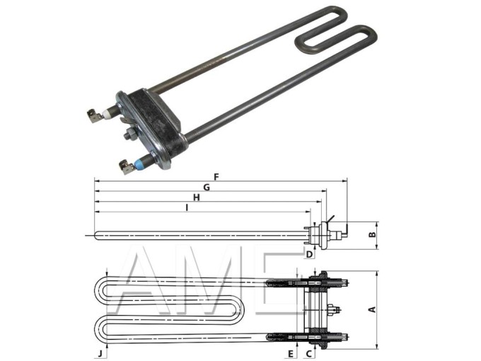 Topné teleso práčky 41008073 CANDY / HOOVER 1200W