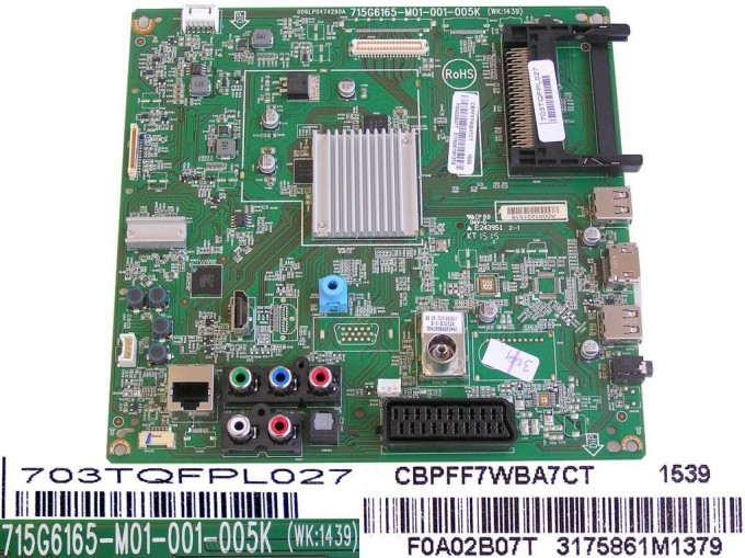 LCD LED Základná Doska CBPFF7WBA7CT pre Philips 40PFH5300/88