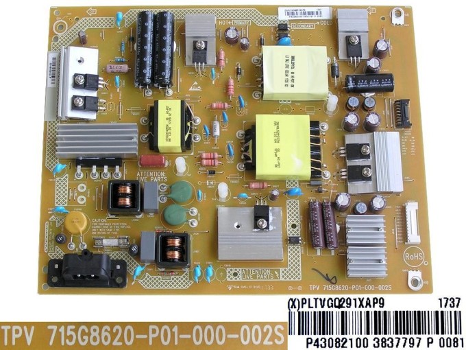LCD modul zdroj PLTVGQ291XAP9 - Power Supply Board 715G8620-P01-000-002S - Philips 996597301185