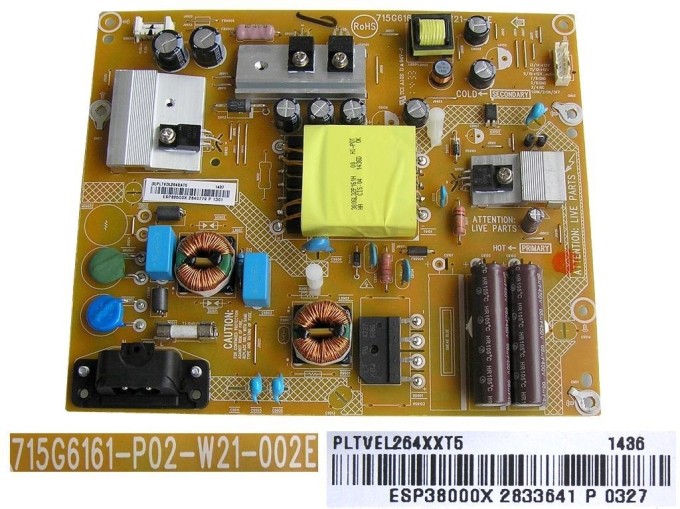 LCD zdroj modul PLTVEL264XXT5 / SMPS BOARD 715G6161-P02-W21-002E / Philips 996590022025