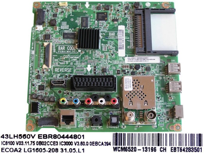 LCD modul základná doska EBT64283501 pre LG TV