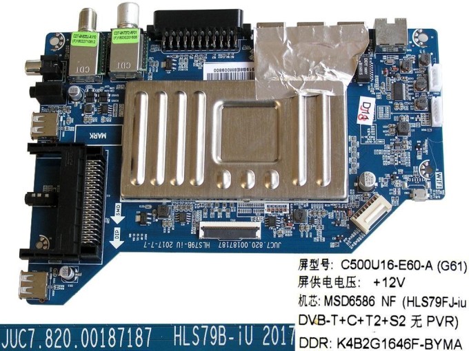 LCD modul základná doska Changhong CHiQ UHD50E6000ISN HLS79B-iU JUC7.820.00187187 C500U16-E60-A(G61)