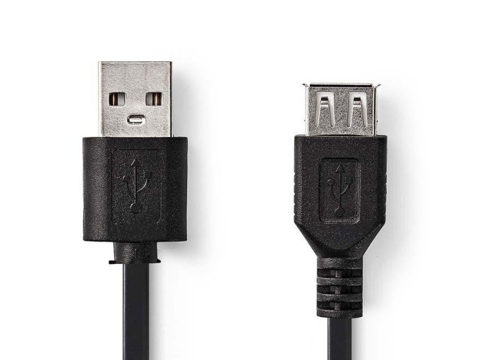 USB 2.0 A/A predlžovací kábel 3m CCGL60010BK30 Nedis