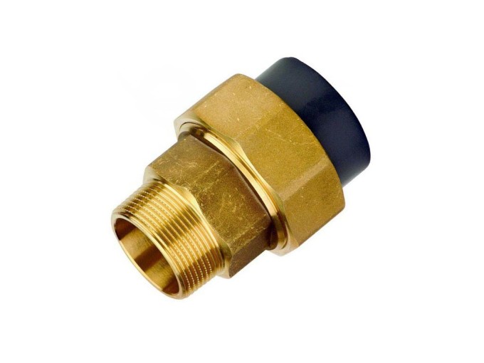 PVC spojenie s vonkajším závitom mosadz D 16 x 3/8"