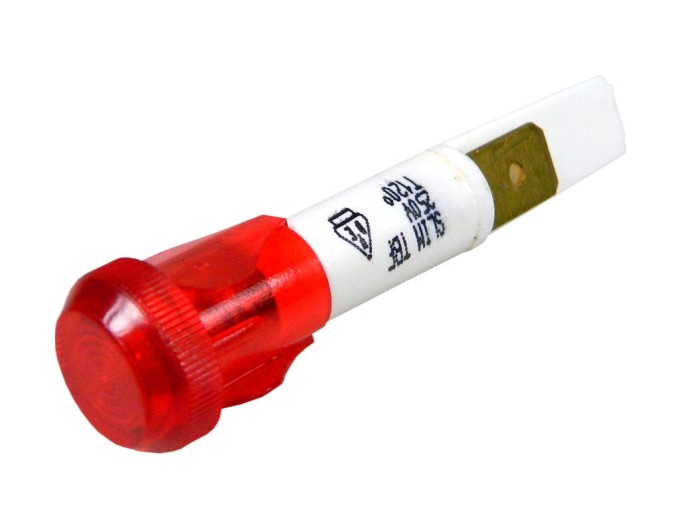 Červená kontrolka 10mm, 50mm