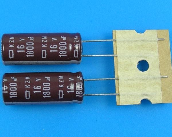 Nippon KZM 1800uF/16V Elektrolytický Kondenzátor - 105°C, Nízky ESR