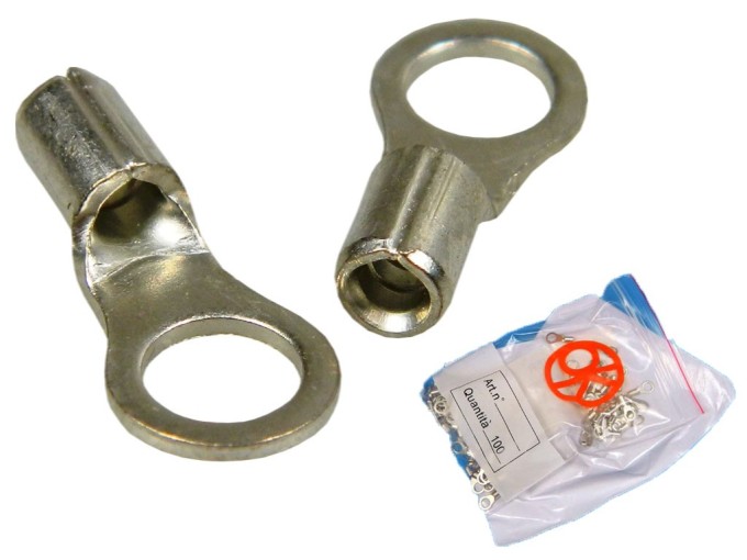 Očko M4 na kábel - krimpovacie a letovacie, balenie 100 ks