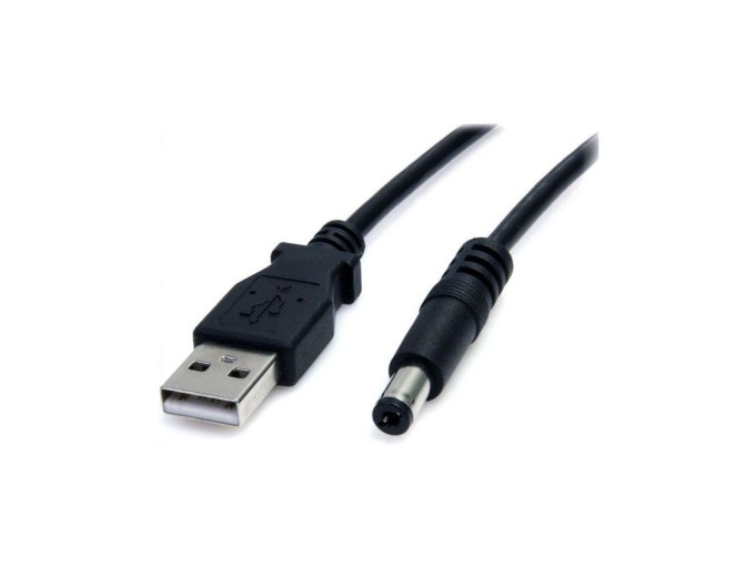 USB 2.0 kábel s konektorom 5.5 x 2.1mm pre napájanie anténneho zosilňovača