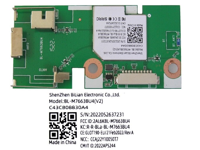 WiFi LCD LED Modul BL-M7663BU4