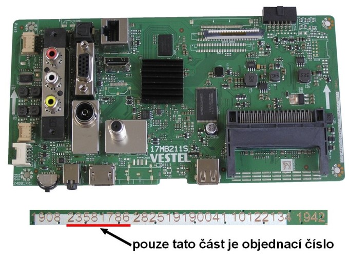LCD modul základná doska 17MB211S pre TV Filux 32FHC5660