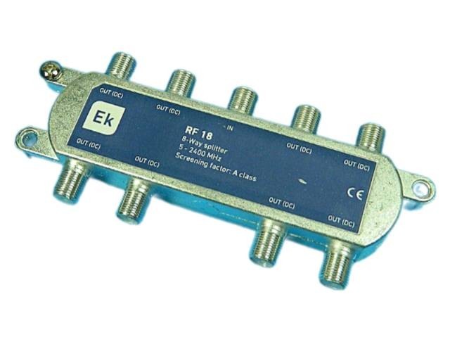 Anténny rozbočovač SAT 8 výstupy 8xDC pass ITS RF18