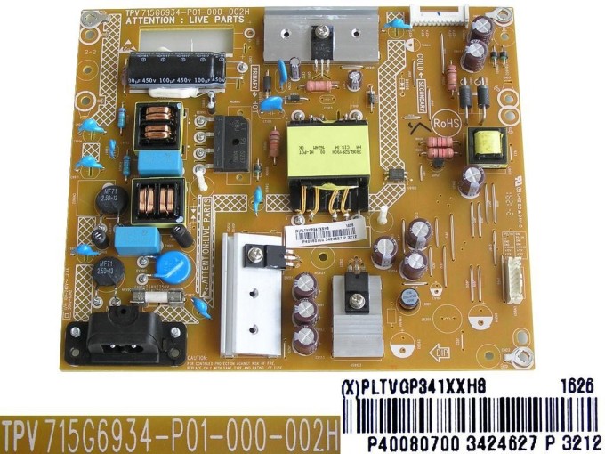 LCD modul zdroj PLTVGP341XXH8 / SMPS napájacia doska 715G6934-P01-000-002H / Philips 996596302588