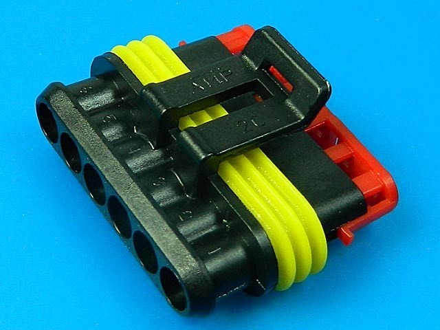 Konektor AMP Superseal 1,5 SRS so zámkom 6 PIN 282090-1