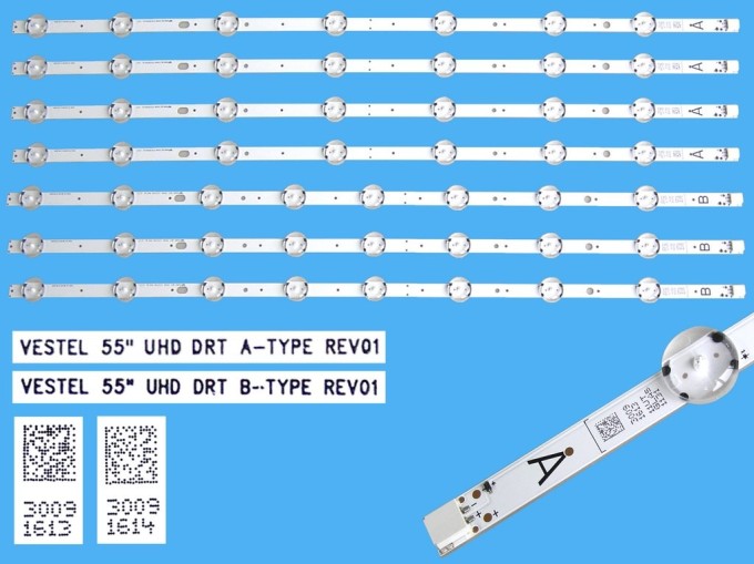 LED podsvit pre LCD TV 55" Vestel UHD - 7 pásikov 533mm, varianta 2