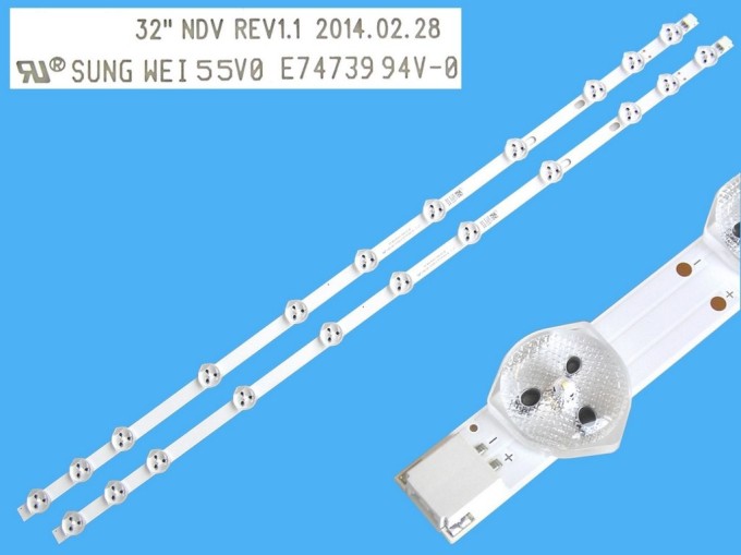 Sada LED podsvietenia 575mm 11LED Vestel - 2 kusy