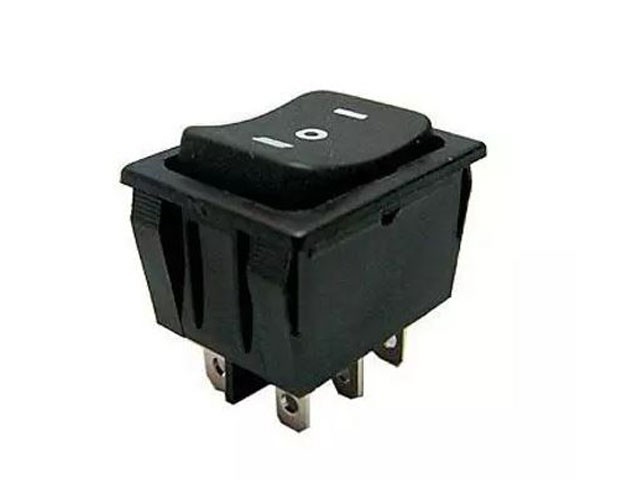 Kolébkový vypínač 3 polohy 6 pinů KCD4