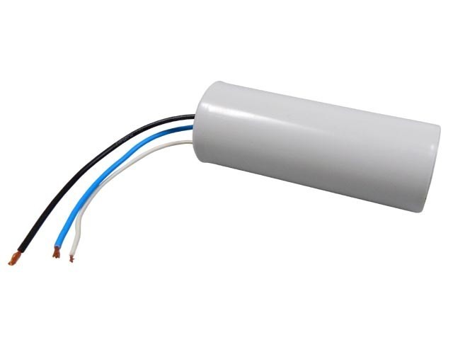 Dvojitý rozbehový kondenzátor 44uF / 8uF 450V s drôtenými vývodmi