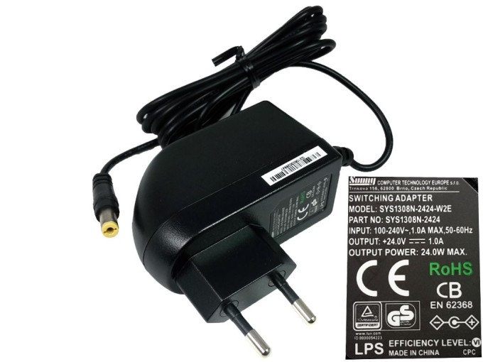 Univerzálny impulzný napájač 24V / 1A s konektorom 5.5x2.1mm