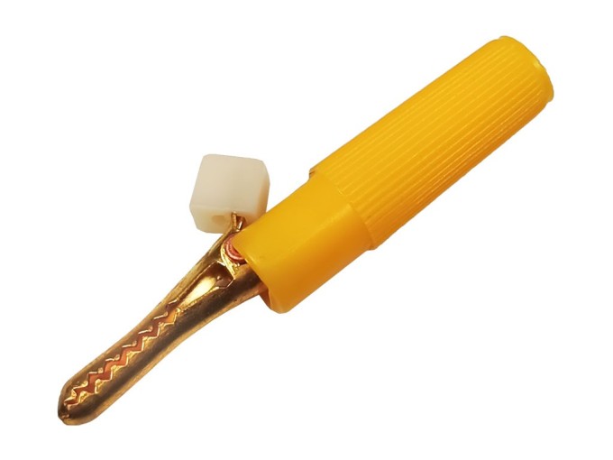 Izolovaný merací krokodíl na banánik - žltý