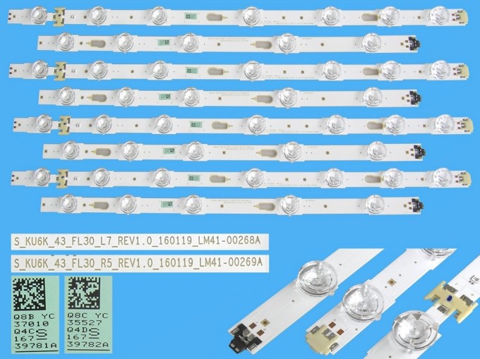 LED podsvit sada Samsung BN96-39781A + BN96-39782A - 8 pásků 843mm