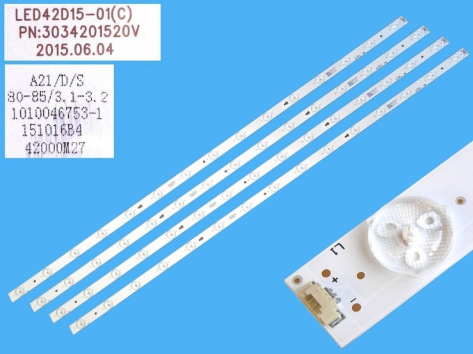 LED podsvit 855mm sada ChangHong - 4 kusy DLED Backlight 15 D-LED, 3034201520V