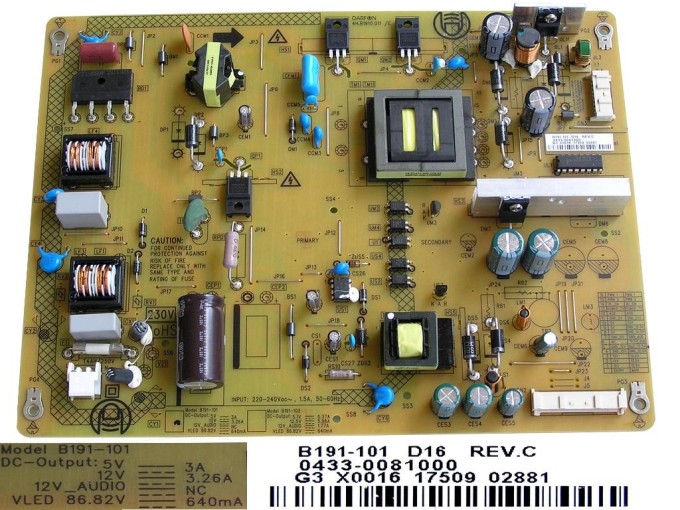 LCD Power Supply Modul B191-101D16 pre TV Toshiba