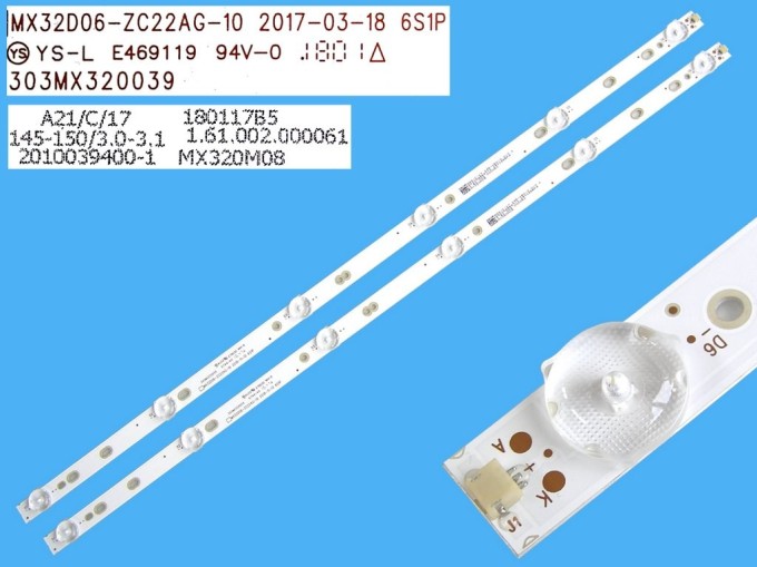 LED podsvietenie pre LCD TV 32" - sada 2 pásky 580mm