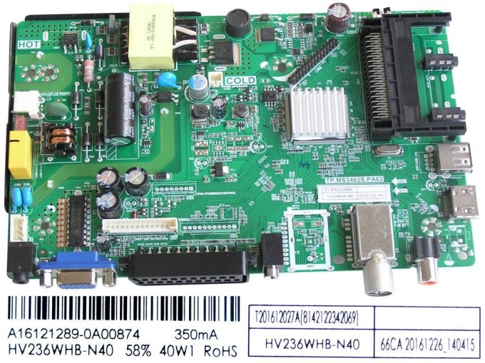 Základná doska Sencor SLE2463V2 / Main board Sencor HV236WHB-N40