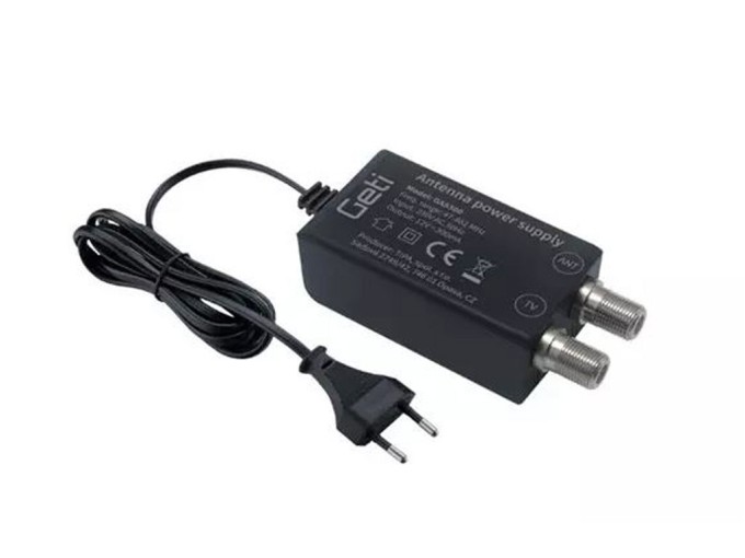 Anténny napájač 12V / 300mA Geti GAS300 s F konektory
