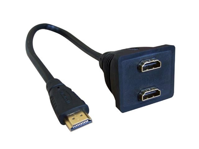 HDMI redukcia samec - 2 x HDMI samica 0,20m