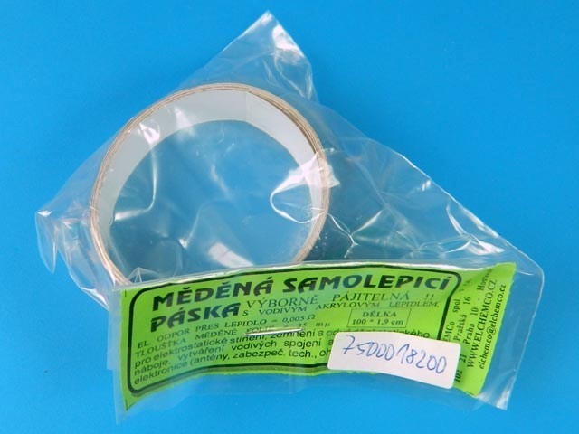 Mäkká páska s vodivým akrylovým lepidlom 19mm pre opravy vodivých ciest