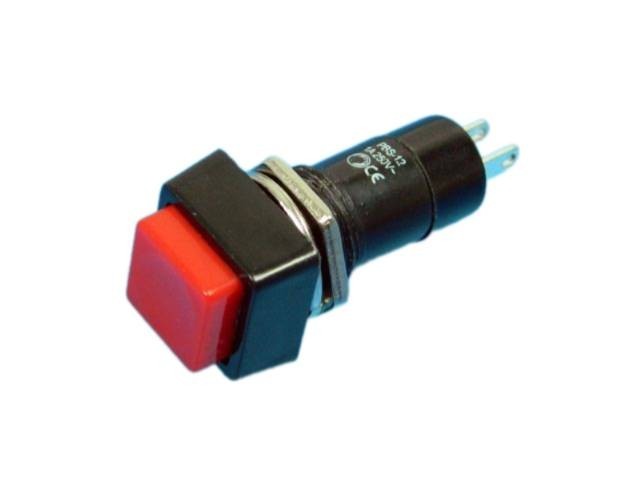 Tlačidlo prepínač Ninigi PS12ARD červený 1A / 250VAC