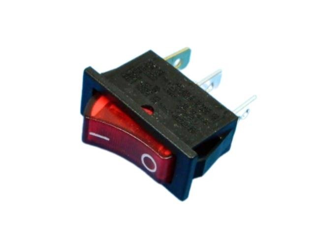 Kolébkový vypínač SCI RS1391BBR2N2 červený ON-OFF 10A 250VAC