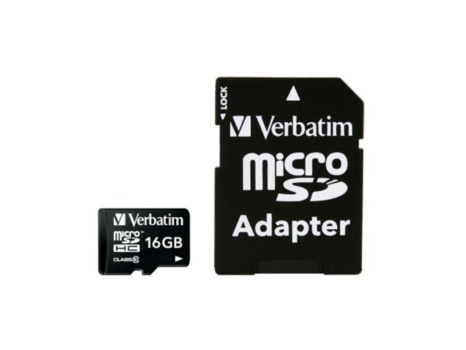 MicroSDHC 16GB CLASS10 Verbatim 44082 s SD adaptérm