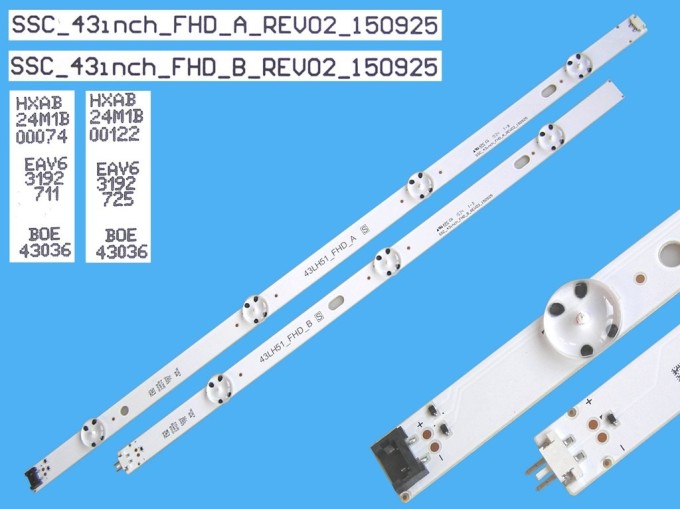 LED podsvit 862mm, 7 D-LED pre LCD TV LG 43"