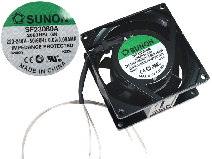 Axiálny ventilátor Sunon 80x80x38mm 230V 14W