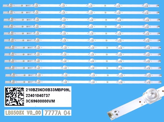 Sada LED podsvietenia 675mm pre Philips 65" - 12 pásikov LB6508X V0_00