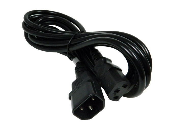 Napájací kábel 3x1mm2 IEC C13/C14 3m 10A čierny