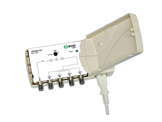 Anténny zosilňovač Ikusi ATP-400 - 1x vstup, 4x výstup, LTE700