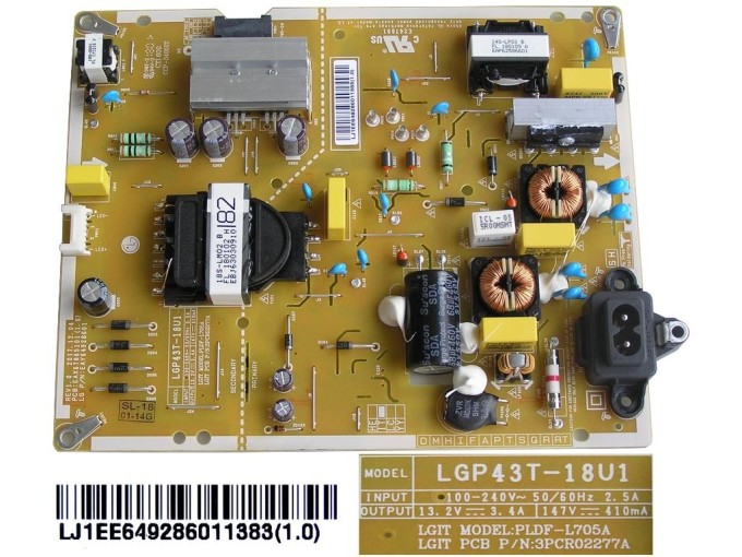 LCD Power Supply Module EAY64928601 pre LG 43" TV