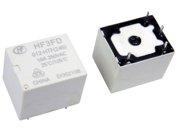 Relé 12V 10A 250V HF3FD 012-HTF HONGFA