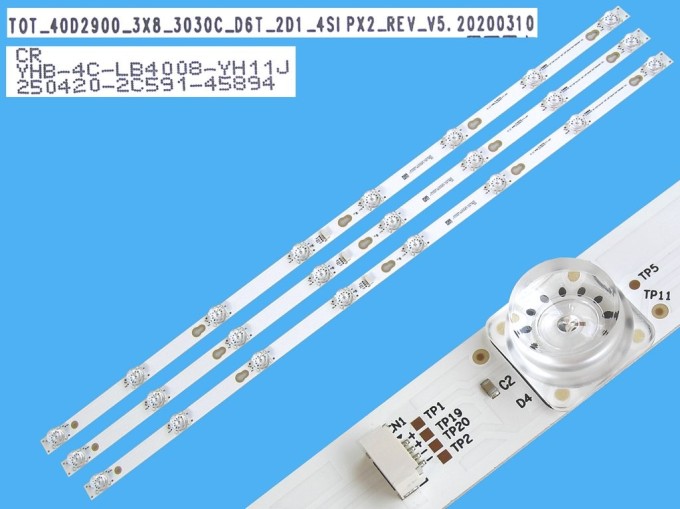LED podsvit sada Thomson TOT-40D2900-3x8-3030C-D6T - 3 pásky 710mm
