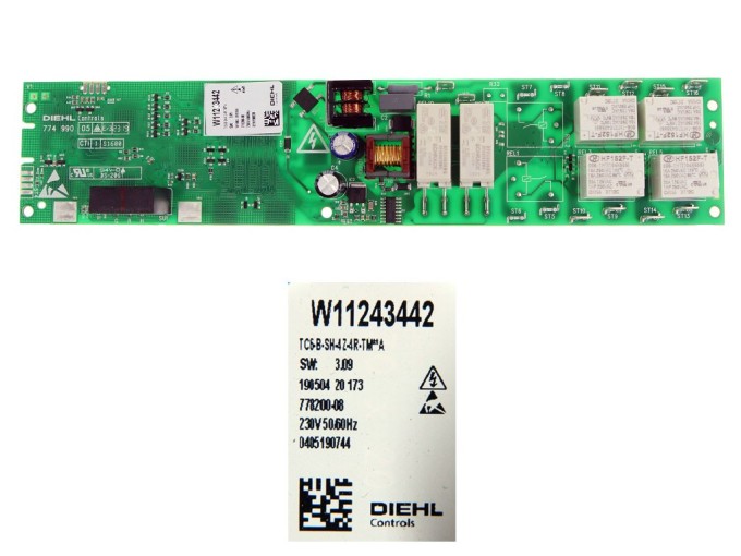 Modul elektroniky pre sklokeramickú varnú dosku Indesit / Whirlpool 488000520340 SW:3.09