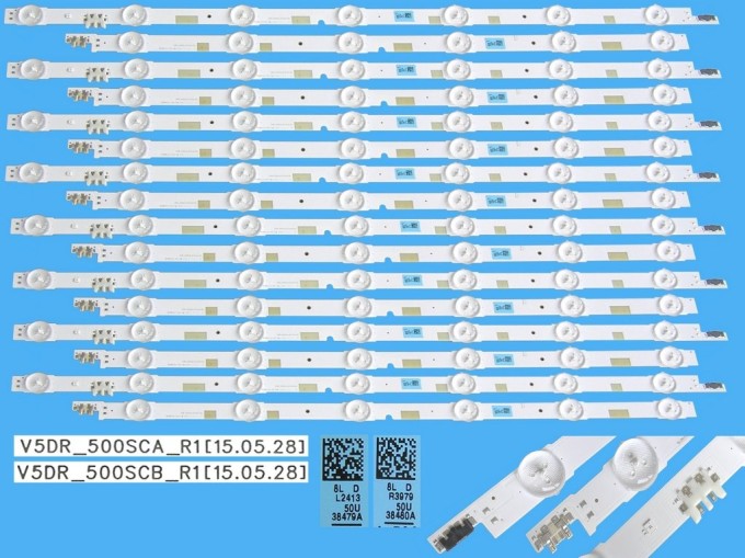 LED podsvietenie sada Samsung 16 pásikov BN96-38479A + BN96-38480A pre 50" TV