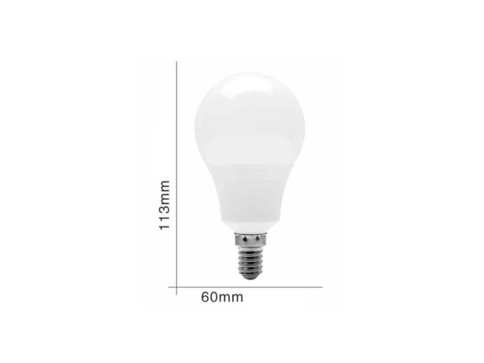 LED žiarovka E14 12W 6500K globe - studená biela