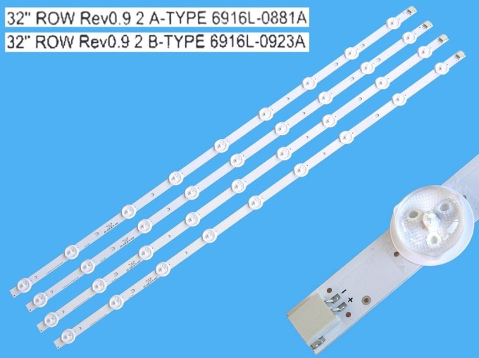 LED podsvit sada pre LG 32LS - 4 pásky 648mm DLED TOTAL ARRAY