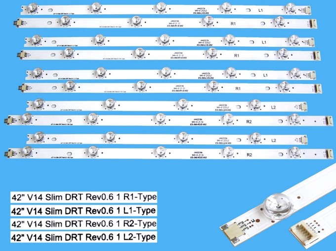 LED podsvit sada LG 42" V14 Slim DRT Rev0.6 - 10 pásikov DLED TOTAL ARRAY