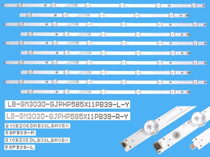 LED podsvietenie sada 10 pásikov pre Philips 58" LCD TV GJPHP585X11PB39