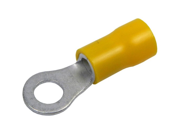 Krimpovacie očko M5 na kábel - žlté